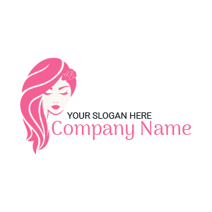 Crear logo de cabello largo gratis: imagen de mujer para logo de peluquería.